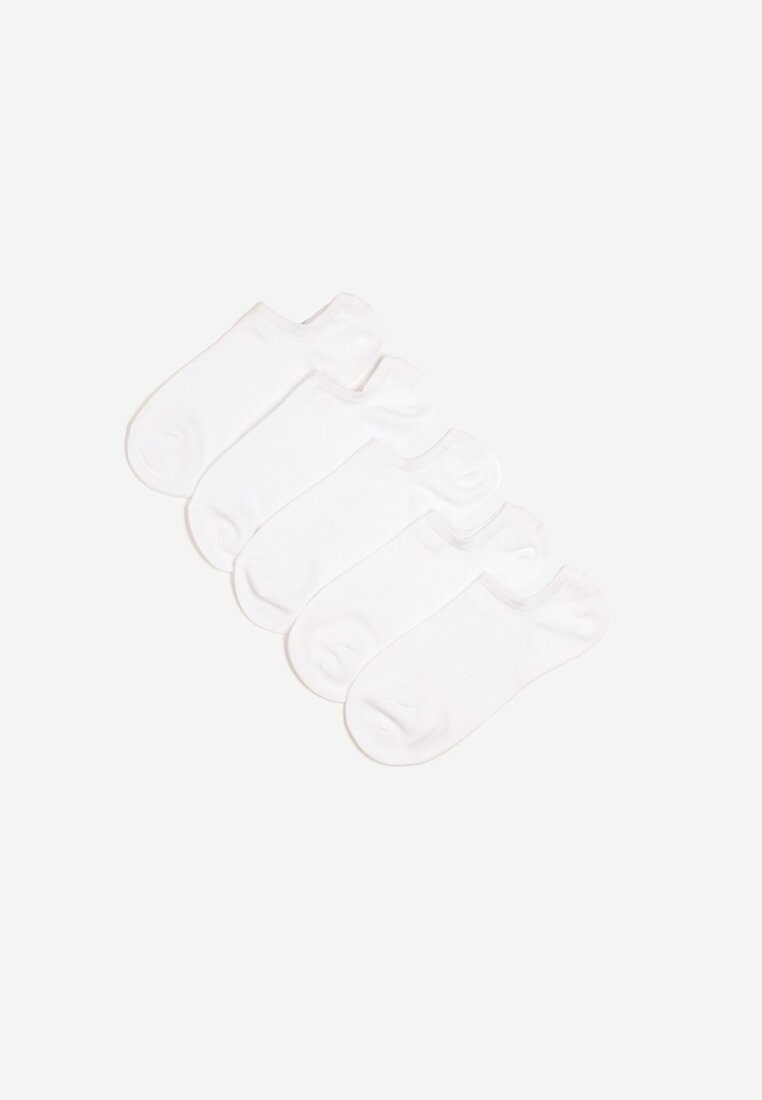 Białe Skarpety 5-Pack Krótkie z Bawełny Kololia