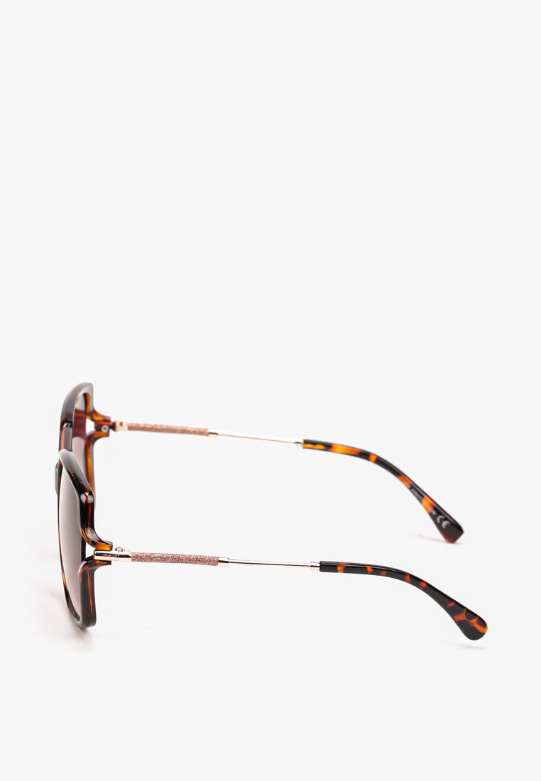 Brązowe Okulary Przeciwsłoneczne z Cieniowanymi Szkłami Krisara