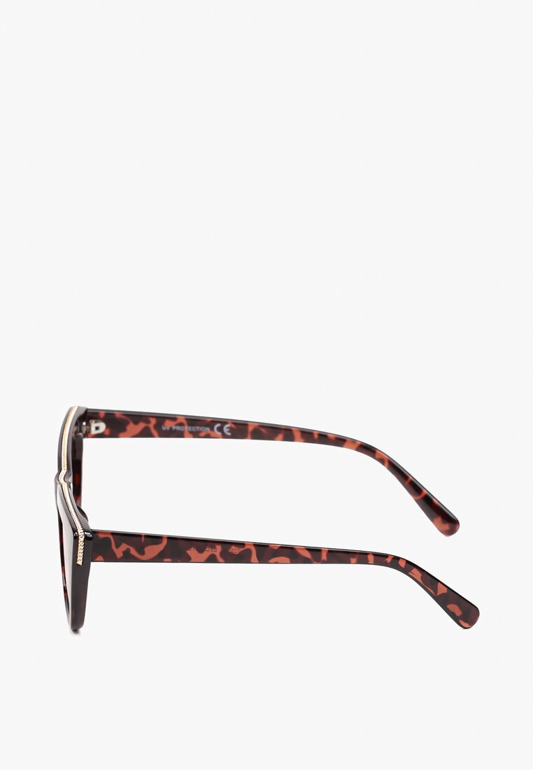 Brązowe Okulary Przeciwsłoneczne Typu Kocie Oko z Filtrem UV Cranalea
