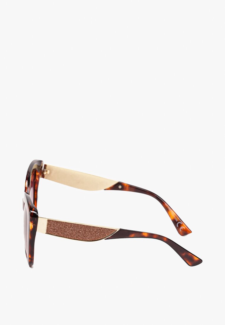 Brązowe Kocie Okulary Przeciwsłoneczne z Filtrem UV Dimtte