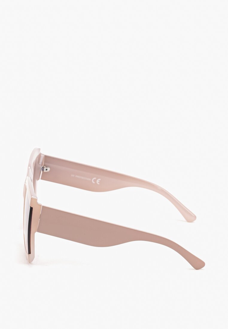 Ciemnoróżowe Okulary Przeciwsłoneczne z Kwadratowymi Oprawkami i Filtrem UV Acratlea