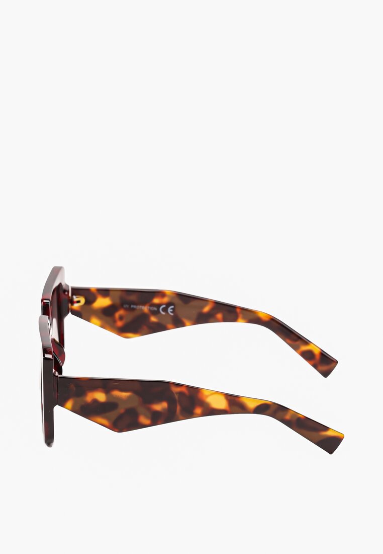 Czerwone Kwadratowe Okulary Przeciwsłoneczne z Filtrem UV Missalisa