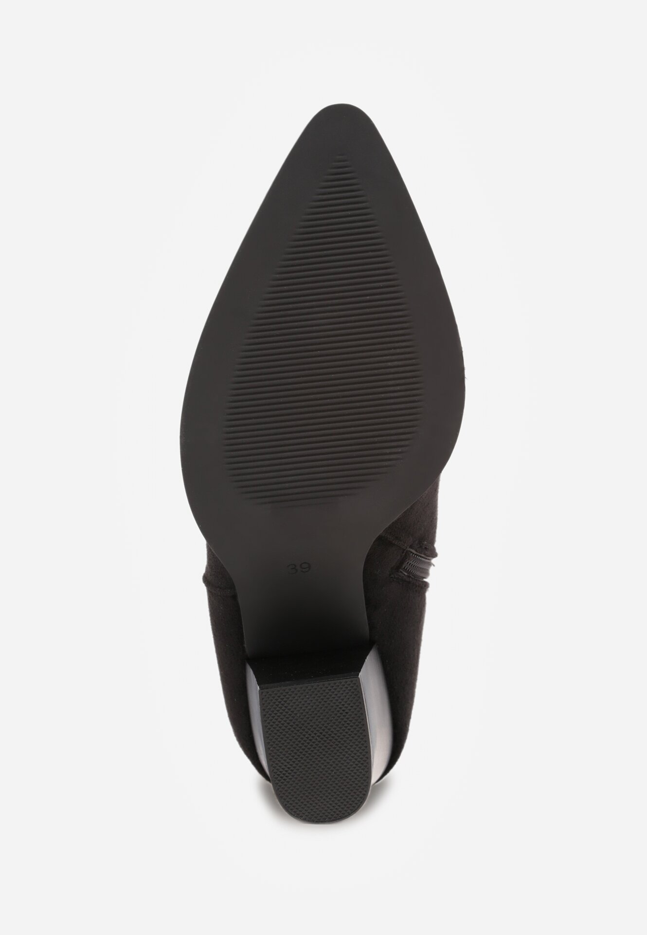 Czarne Botki na Obcasie w Stylu Kowbojek z Brokatem Remitha