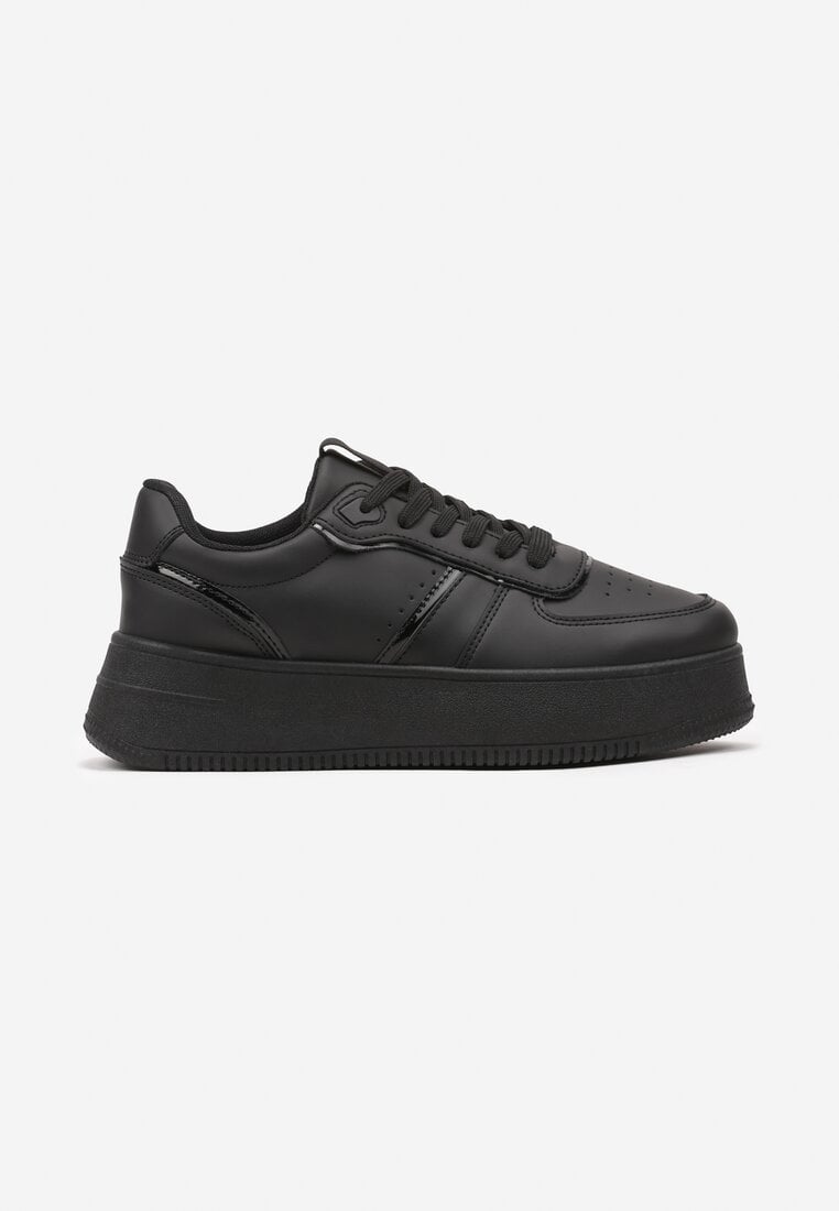 Czarne Klasyczne Sneakersy Vices na Grubej Podeszwie Torira