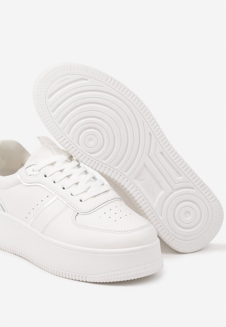 Białe Klasyczne Sneakersy Vices na Grubej Podeszwie Torira