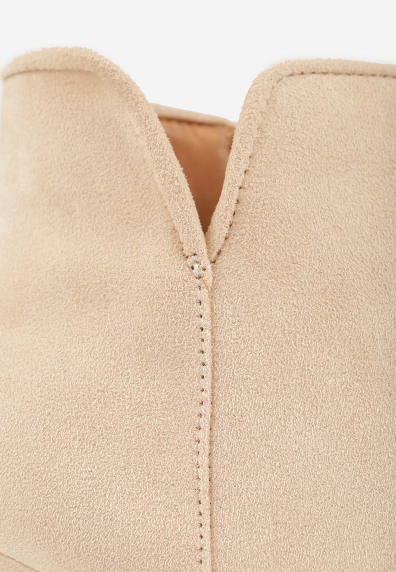 Jasnobeżowe Botki na Szpilce ze Szpiczastym Noskiem Reyi