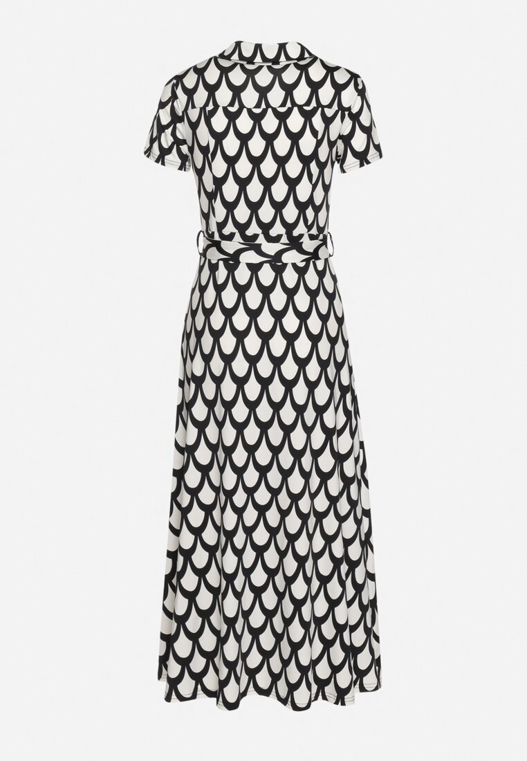 Rochie Neagră cu alb