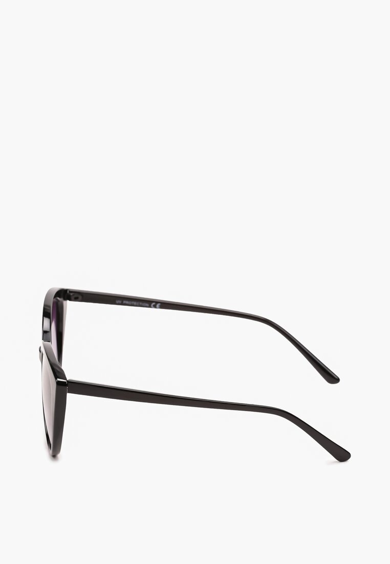 Czarne Okulary Przeciwsłoneczne Typu Cat Eye Lalovia
