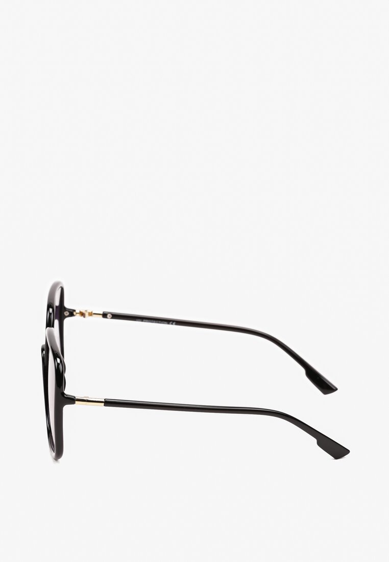 Czarne Okulary Przeciwsłoneczne z Filtrem UV o Kwadratowym Kształcie Abias