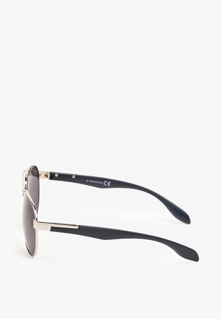 Srebrno-Niebieskie Okulary Przeciwsłoneczne Pilotki Tinalam