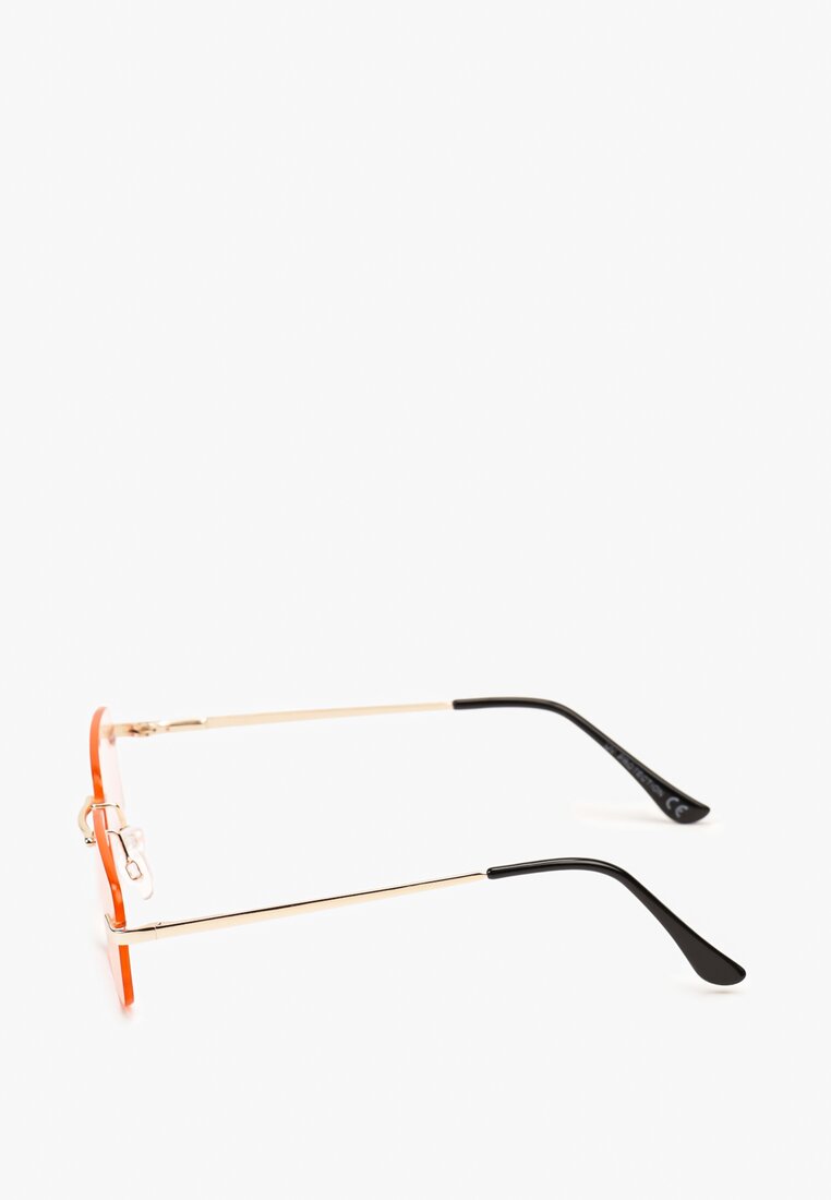 Różowe Okulary Przeciwsłoneczne o Prostokątnym Kształcie z Filtrem UV Elletarisa