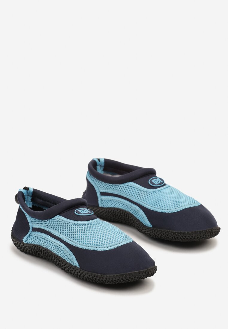 Granatowo-Niebieskie Płaskie Buty Sportowe do Wody Senelsea