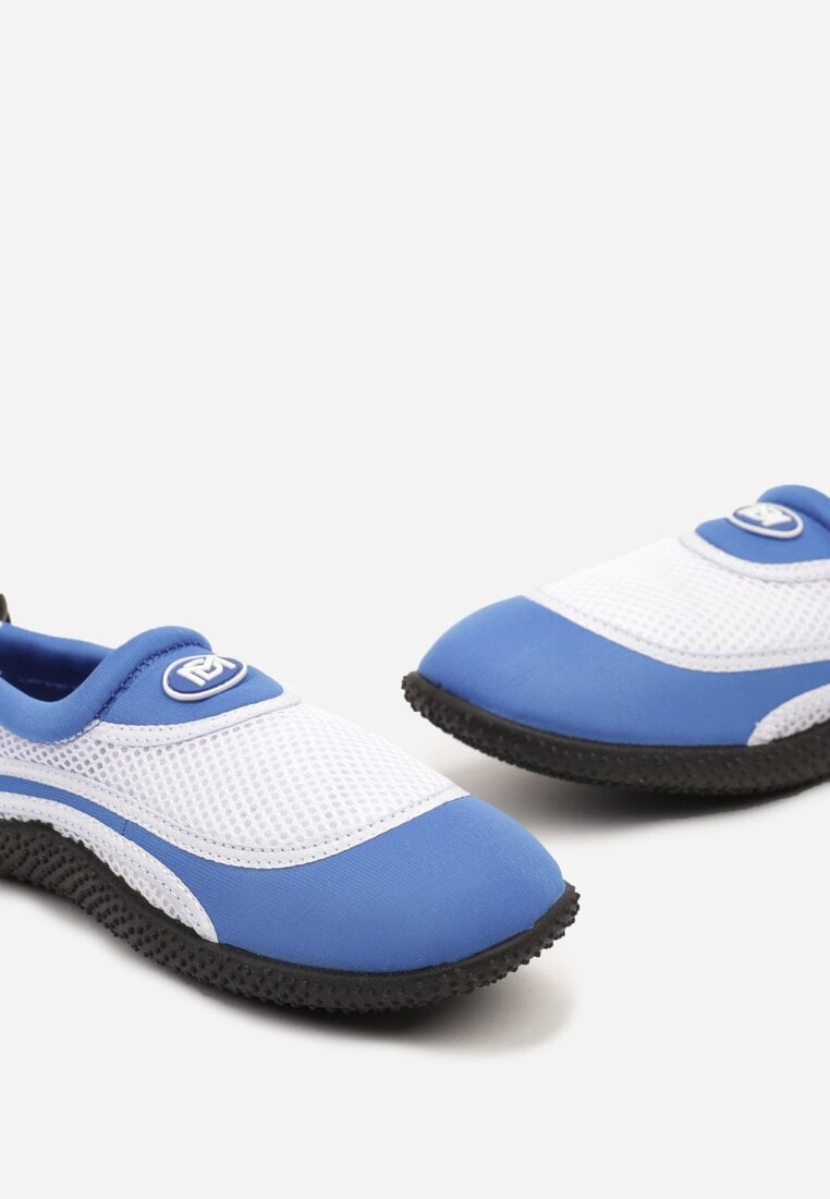 Niebiesko-Białe Płaskie Buty Sportowe do Wody Senelsea