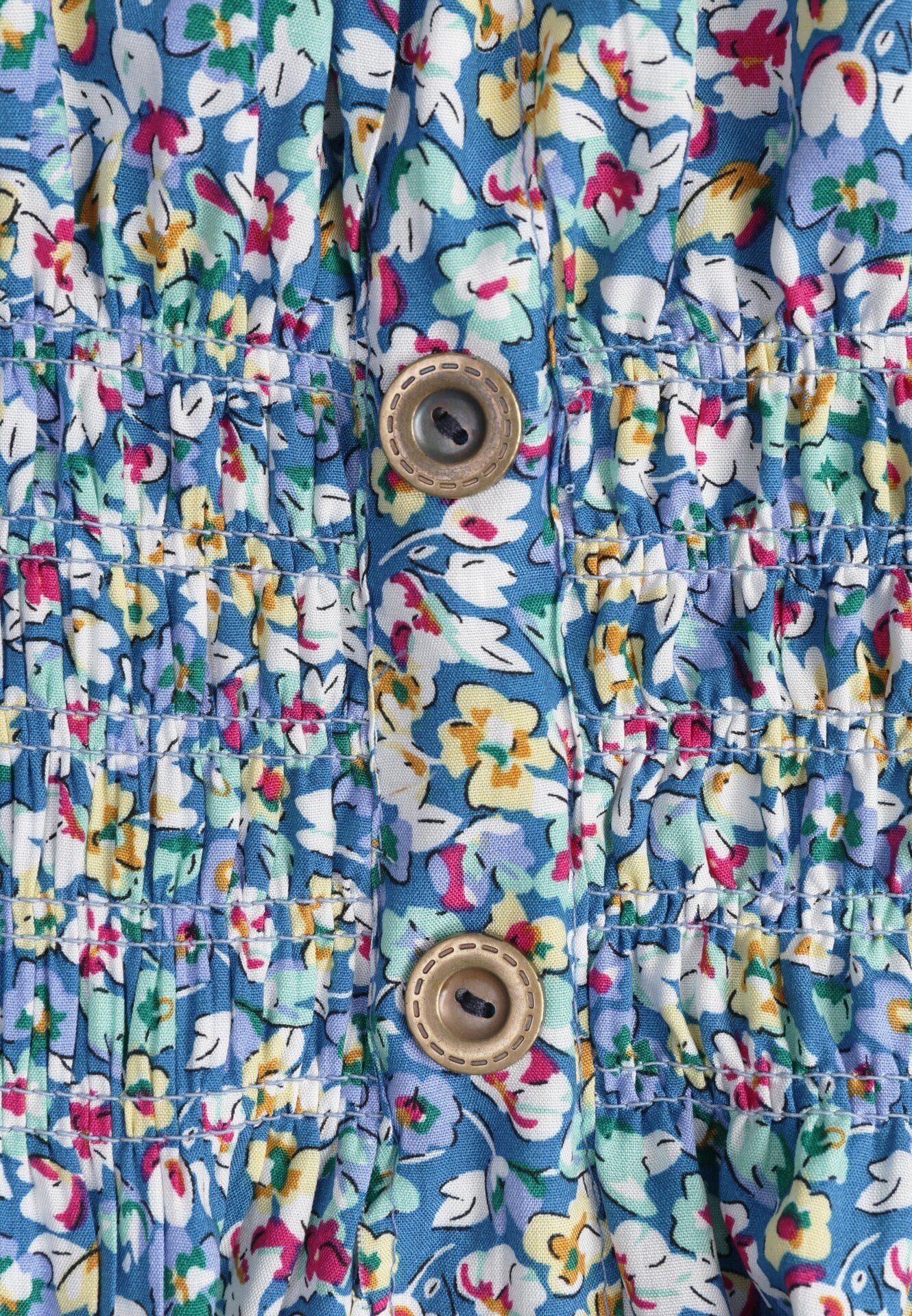 Niebieska Rozkloszowana Sukienka z Bawełny Wykończona Gumką w Talii Nelaris