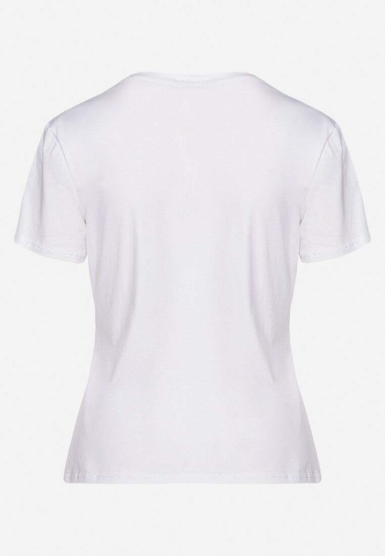Biały T-shirt z Bawełny z Nadrukiem Pantery Yelfea