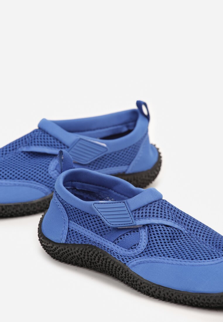 Niebieskie Płaskie Buty Sportowe do Wody Rivassi