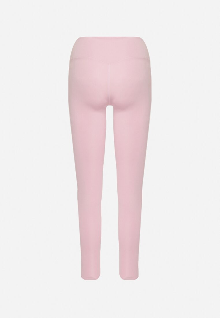 Jasnofioletowe Legginsy z Wysokim Stanem Parefia
