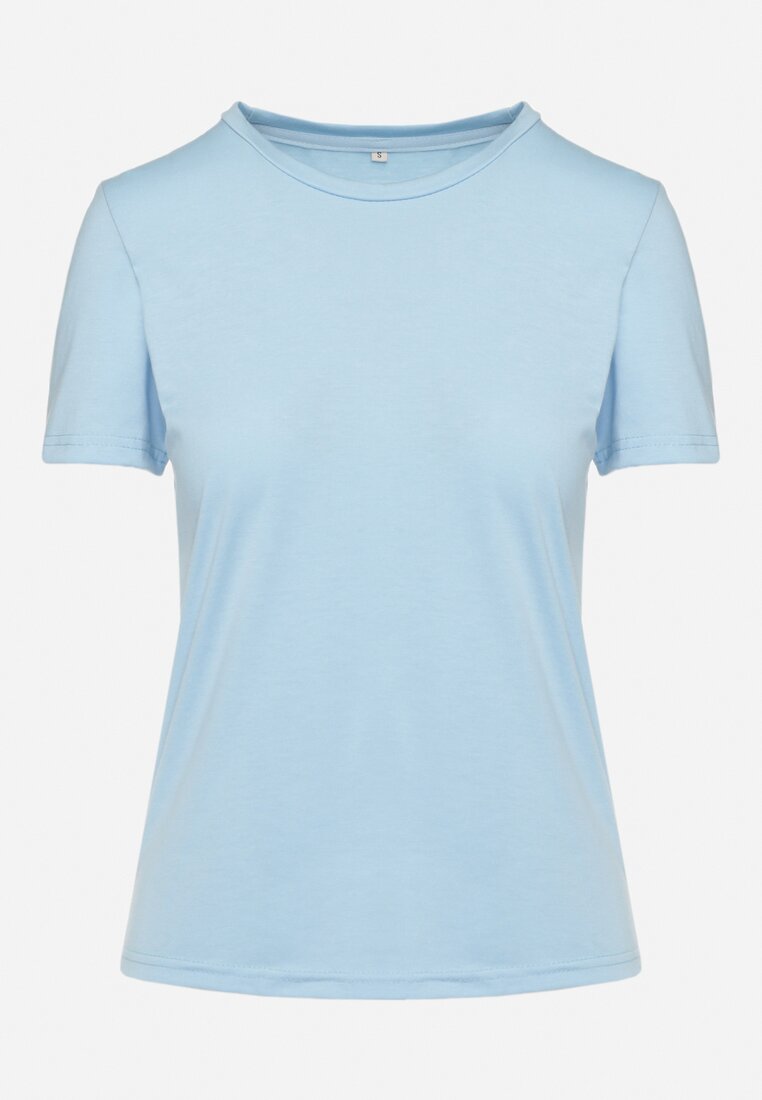 Niebieski T-shirt z Krótkim Rękawem Elldora
