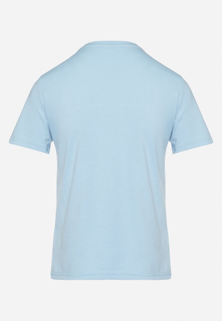 Niebieski T-shirt z Krótkim Rękawem Elldora