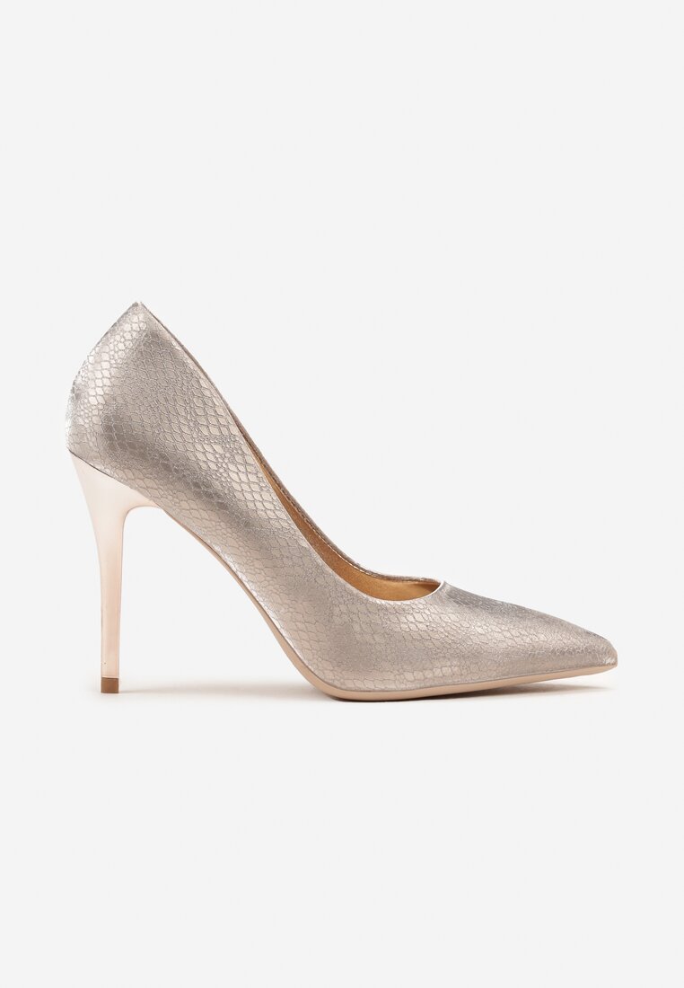 Pantofi stiletto Culoarea șampaniei