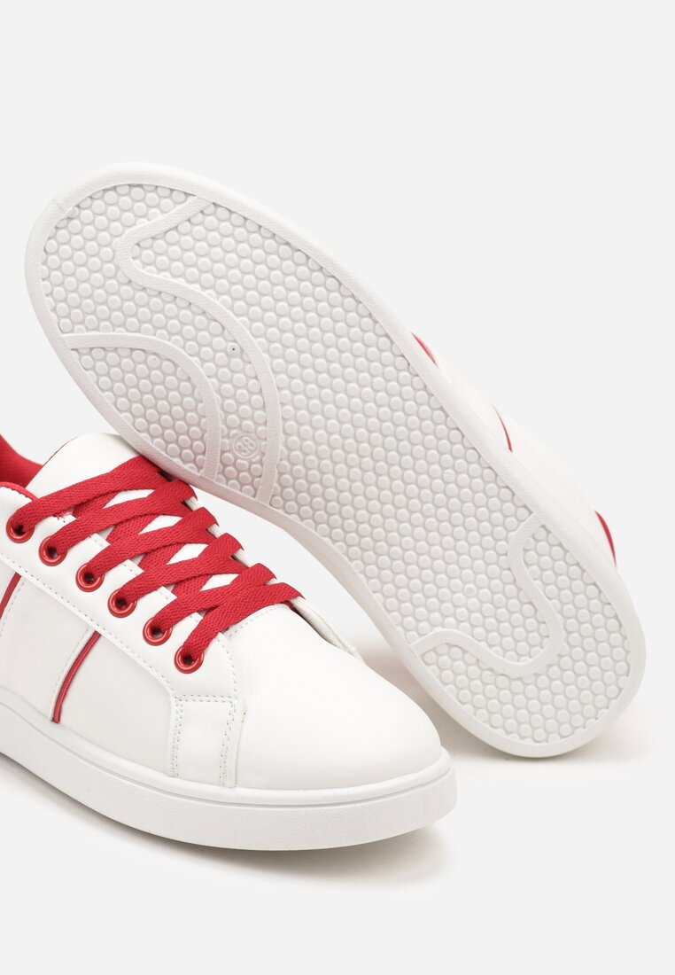 Sneakers Alb cu roșu