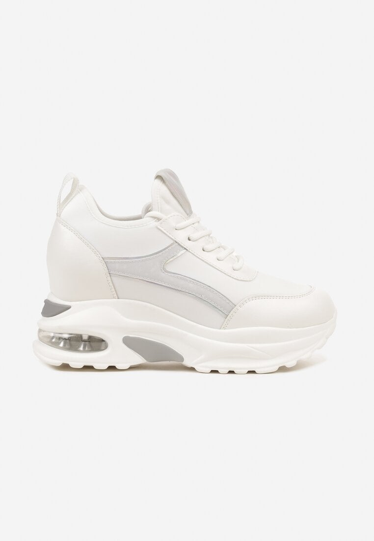 Sneakers Alb cu argintiu