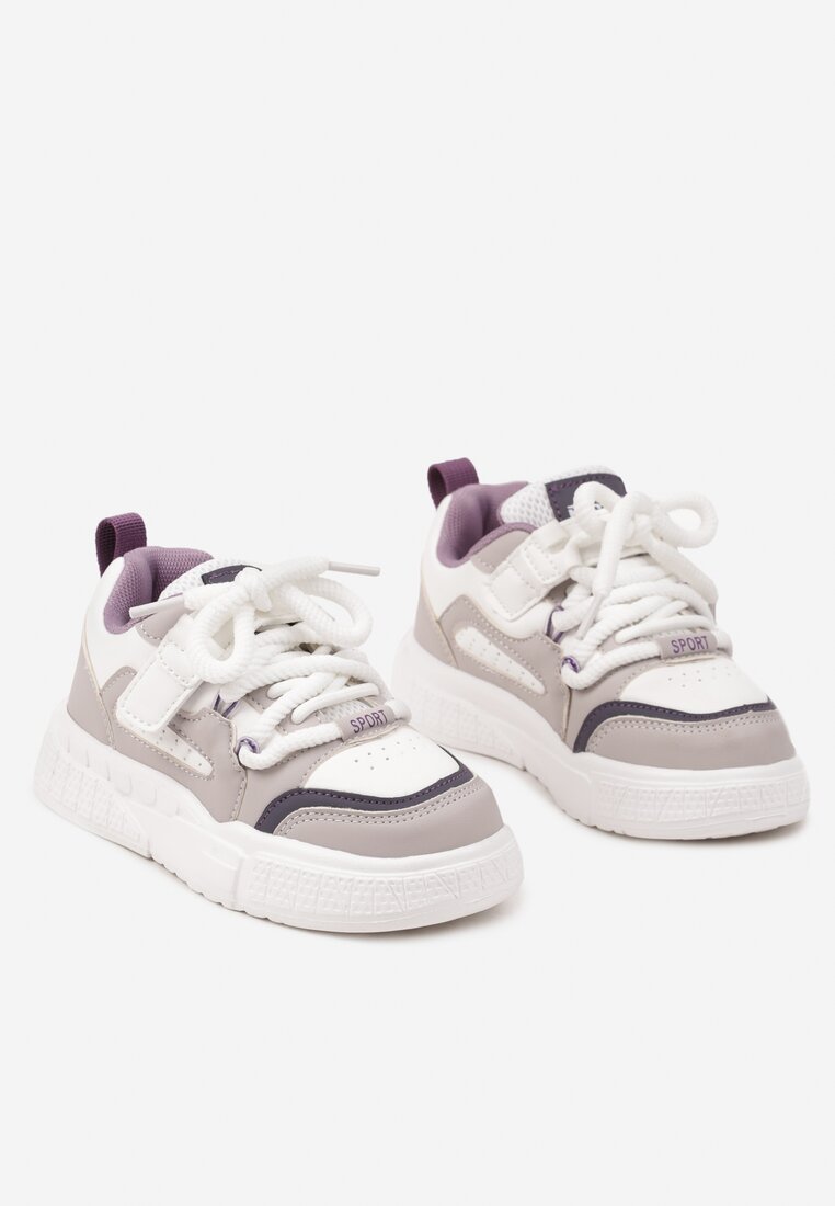 Pantofi sport Alb cu mov