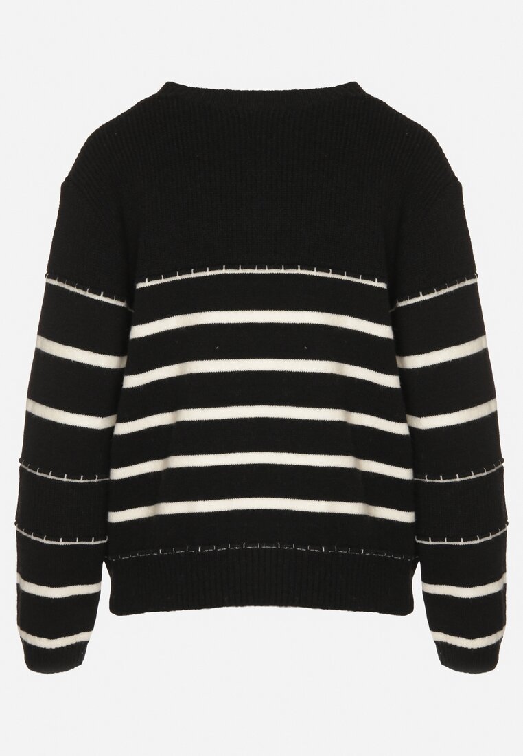 Pulover Negru cu alb
