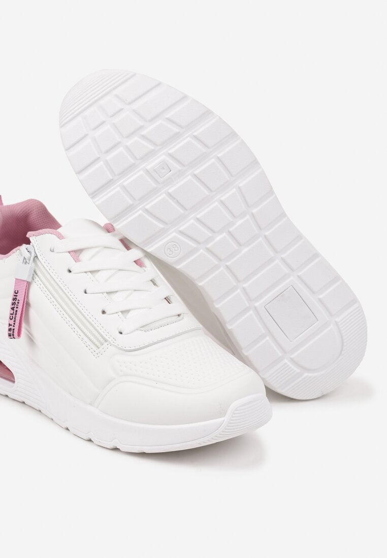 Sneakers Alb cu roz