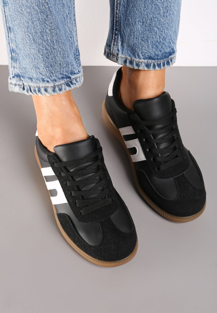 Sneakers Negru cu alb