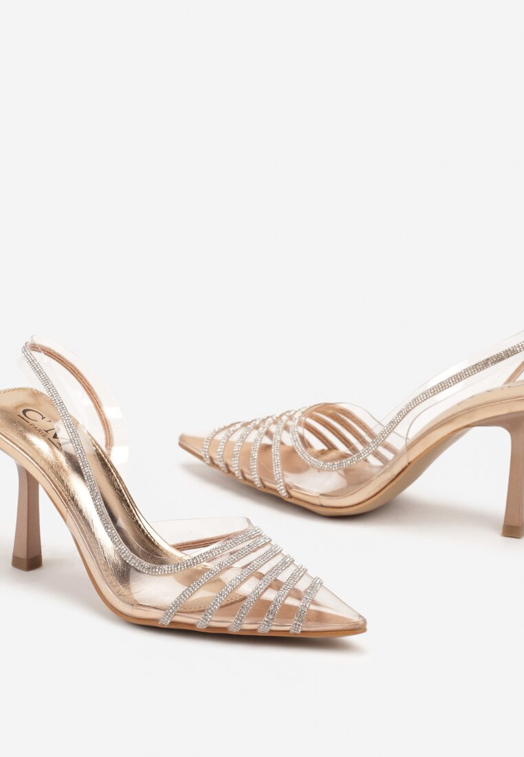 Pantofi stiletto Culoarea șampaniei