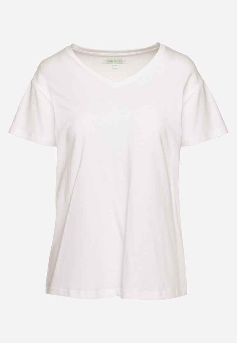 Biały T-shirt Bawełniany o Klasycznym Fasonie Iridessae