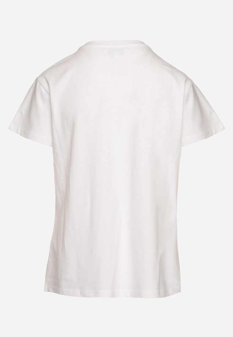 Biały T-shirt Bawełniany o Klasycznym Fasonie Iridessae