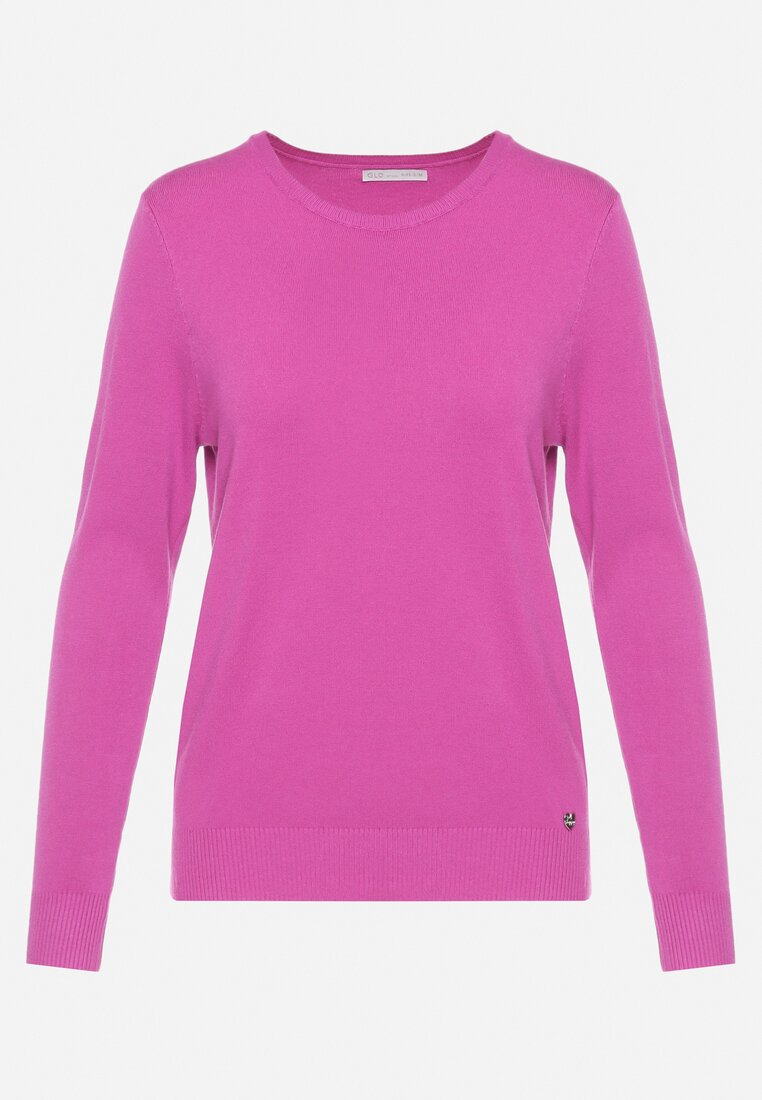 Fioletowy Sweter w Klasycznym Stylu Irimarie