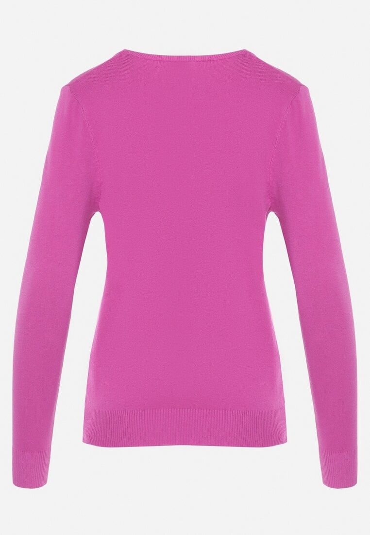 Fioletowy Sweter w Klasycznym Stylu Irimarie