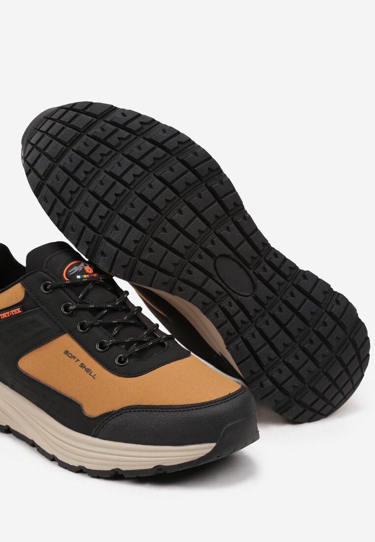 Brązowe Płaskie Buty Sportowe Sneakersy ze Sznurowaniem i Napisem Terelena