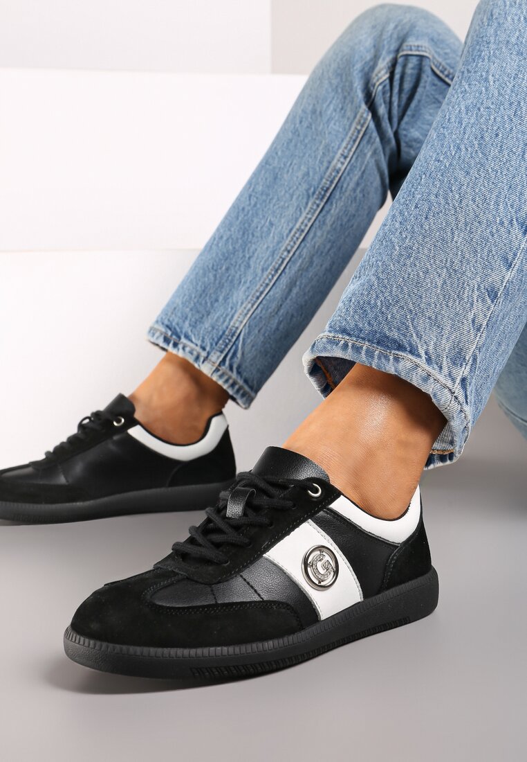 Sneakers Negru cu alb