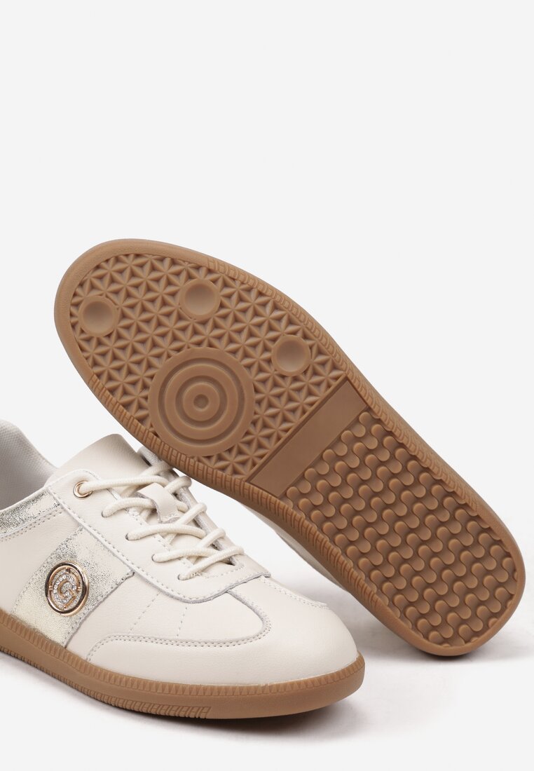 Sneakers Bej cu auriu