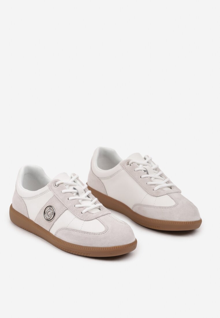 Sneakers Alb cu gri