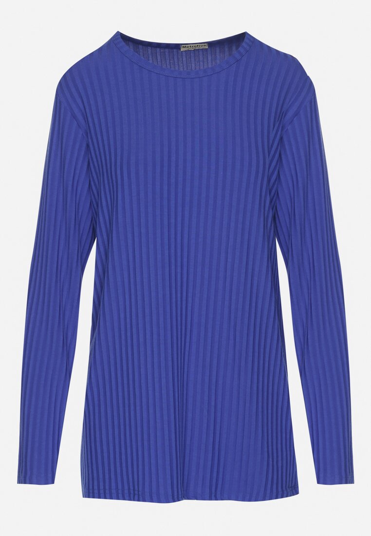 Niebieska Prążkowana Bluzka Longsleeve Gigiora