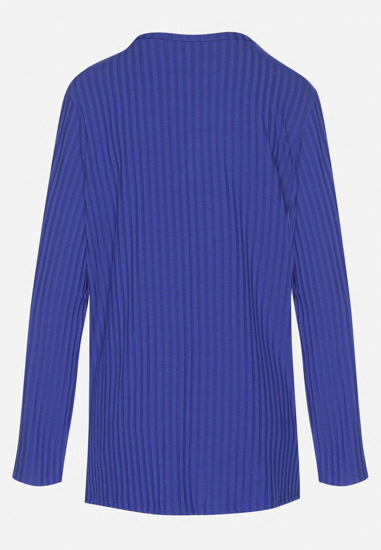 Niebieska Prążkowana Bluzka Longsleeve Gigiora