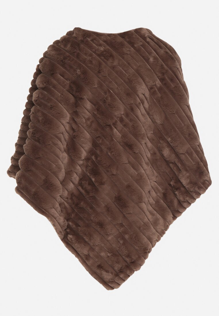 Brązowe  Ponczo Ozdobione Tłoczeniem Dairis