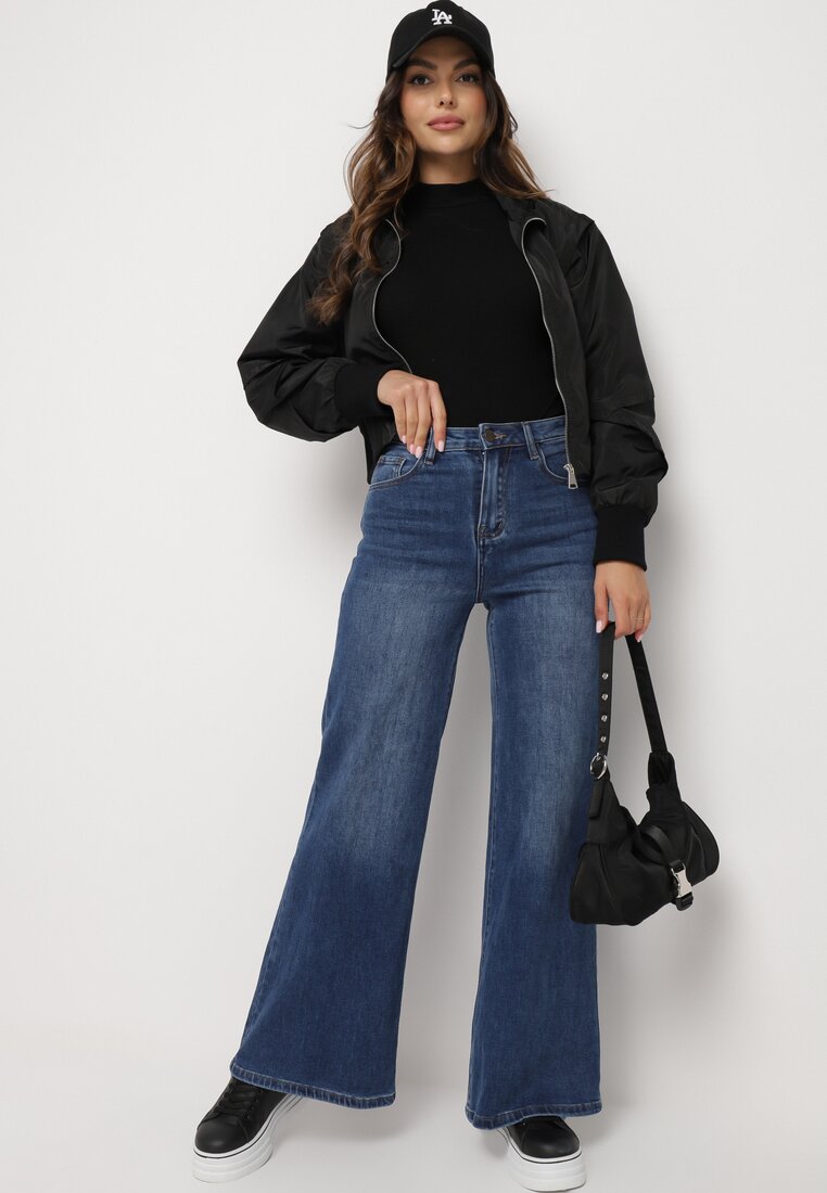 Niebieskie Szerokie Jeansy Typu Dzwony Rorilda