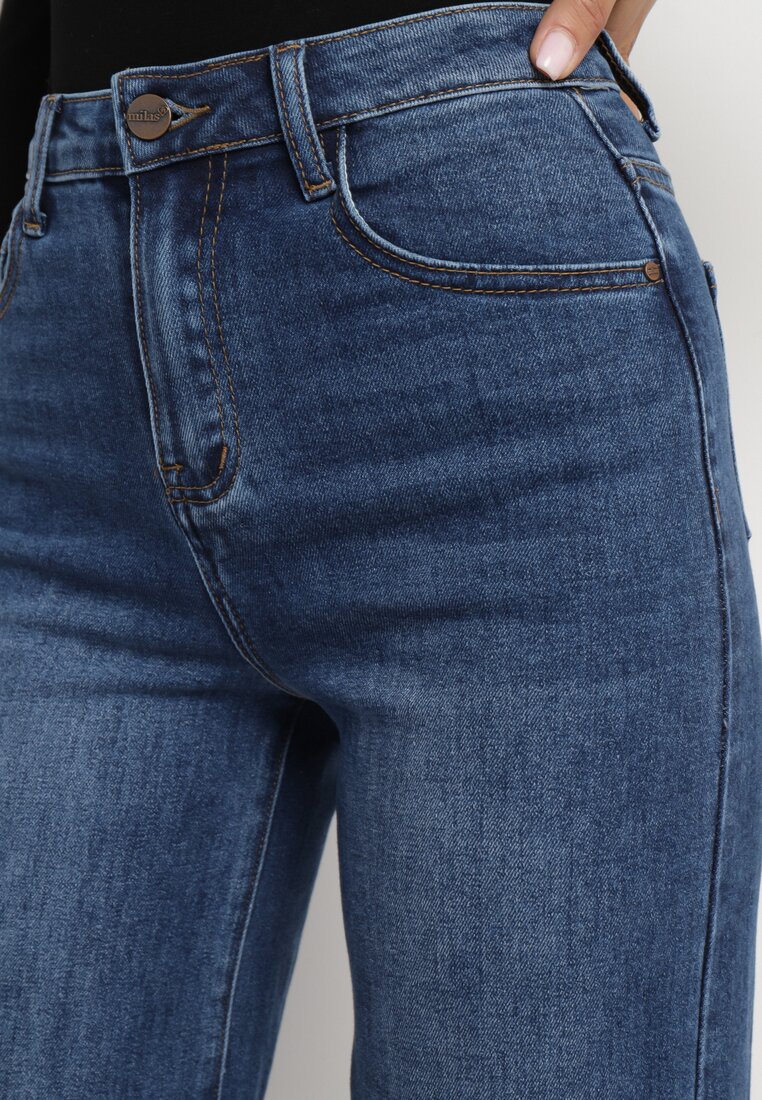 Niebieskie Szerokie Jeansy Typu Dzwony Rorilda