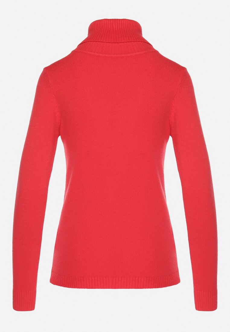 Czerwony Klasyczny Golf z Domieszką Wełny i Kaszmiru Avorina