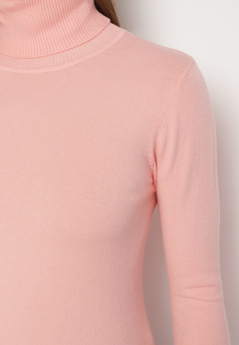 Różowy Golf Sweter z Wiskozą i Kaszmirem Zailaya