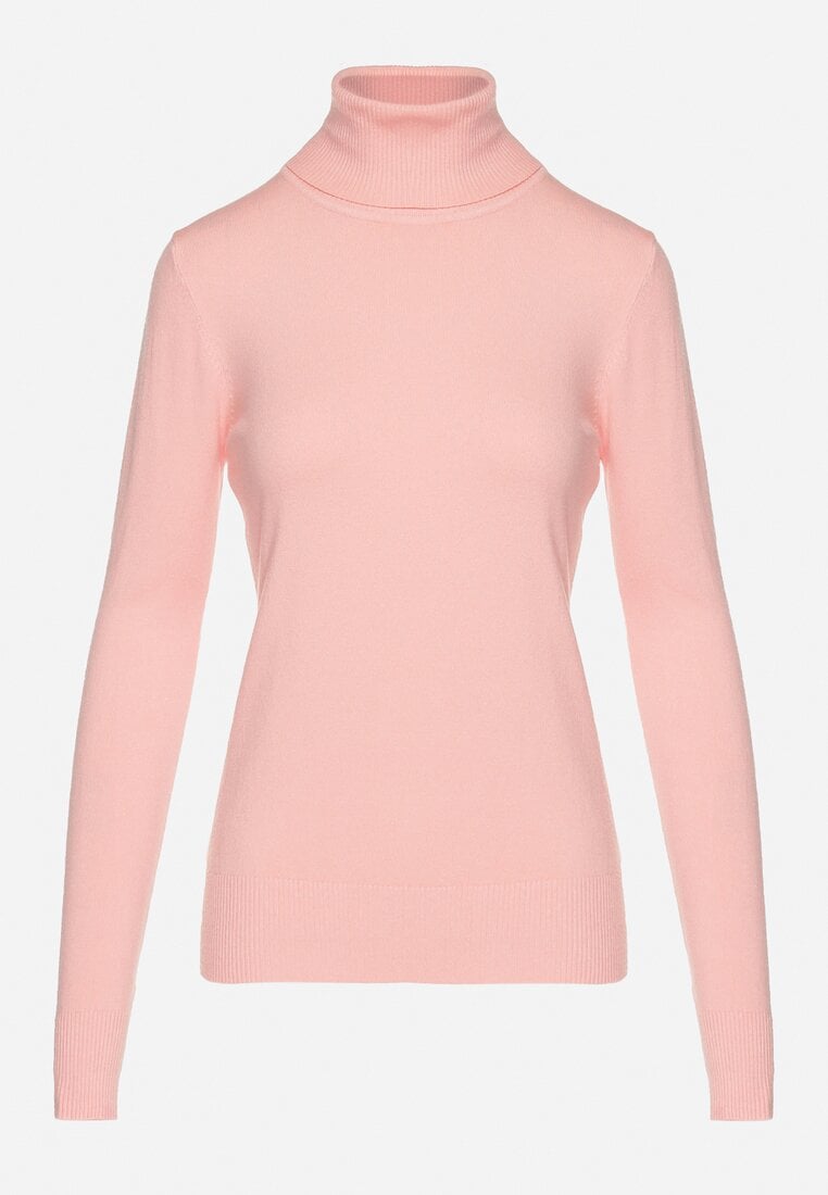 Różowy Golf Sweter z Wiskozą i Kaszmirem Zailaya