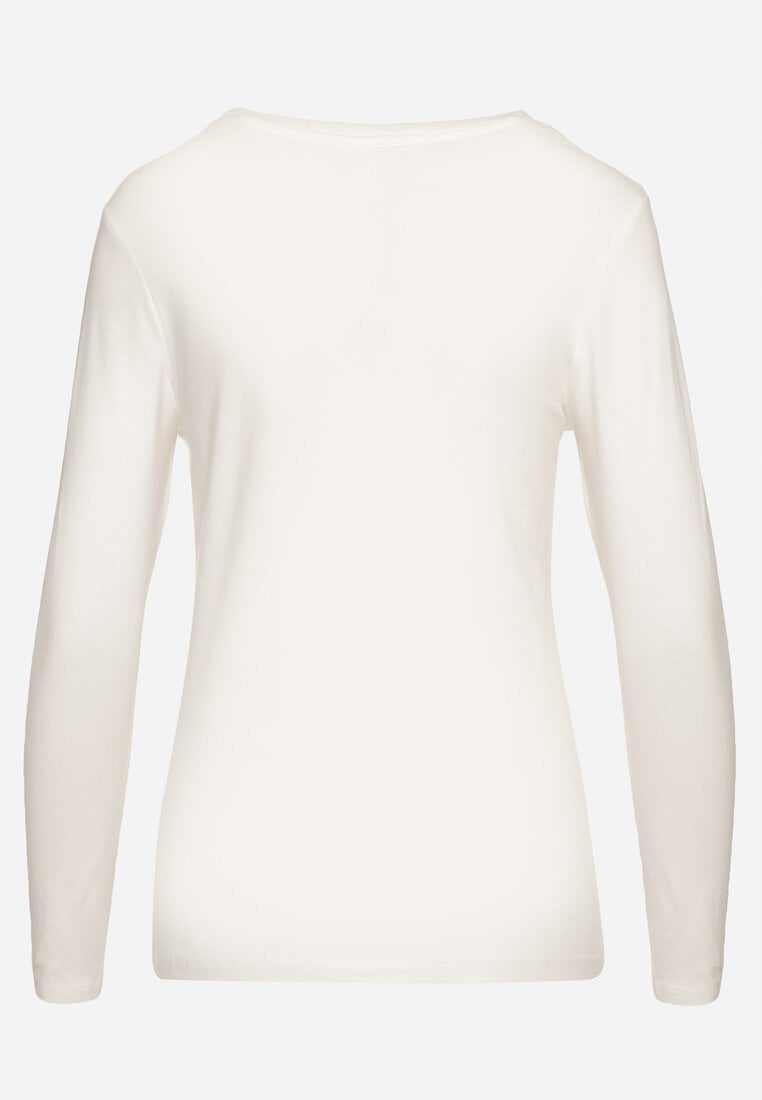 Biała Bawełniana Bluzka Longsleeve Tailene