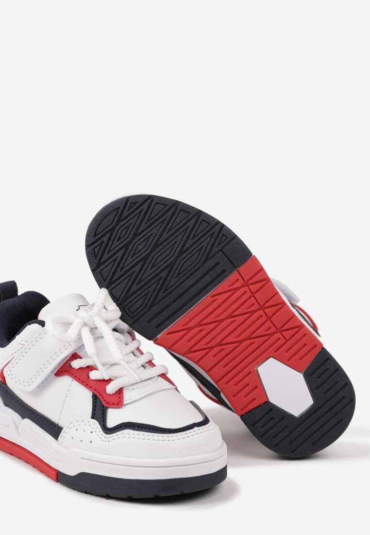 Białe Płaskie Buty Sportowe Sneakersy ze Sznurowaniem i Perforacją Avarille