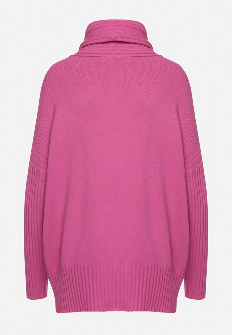 Pulover pe gât Fucsia